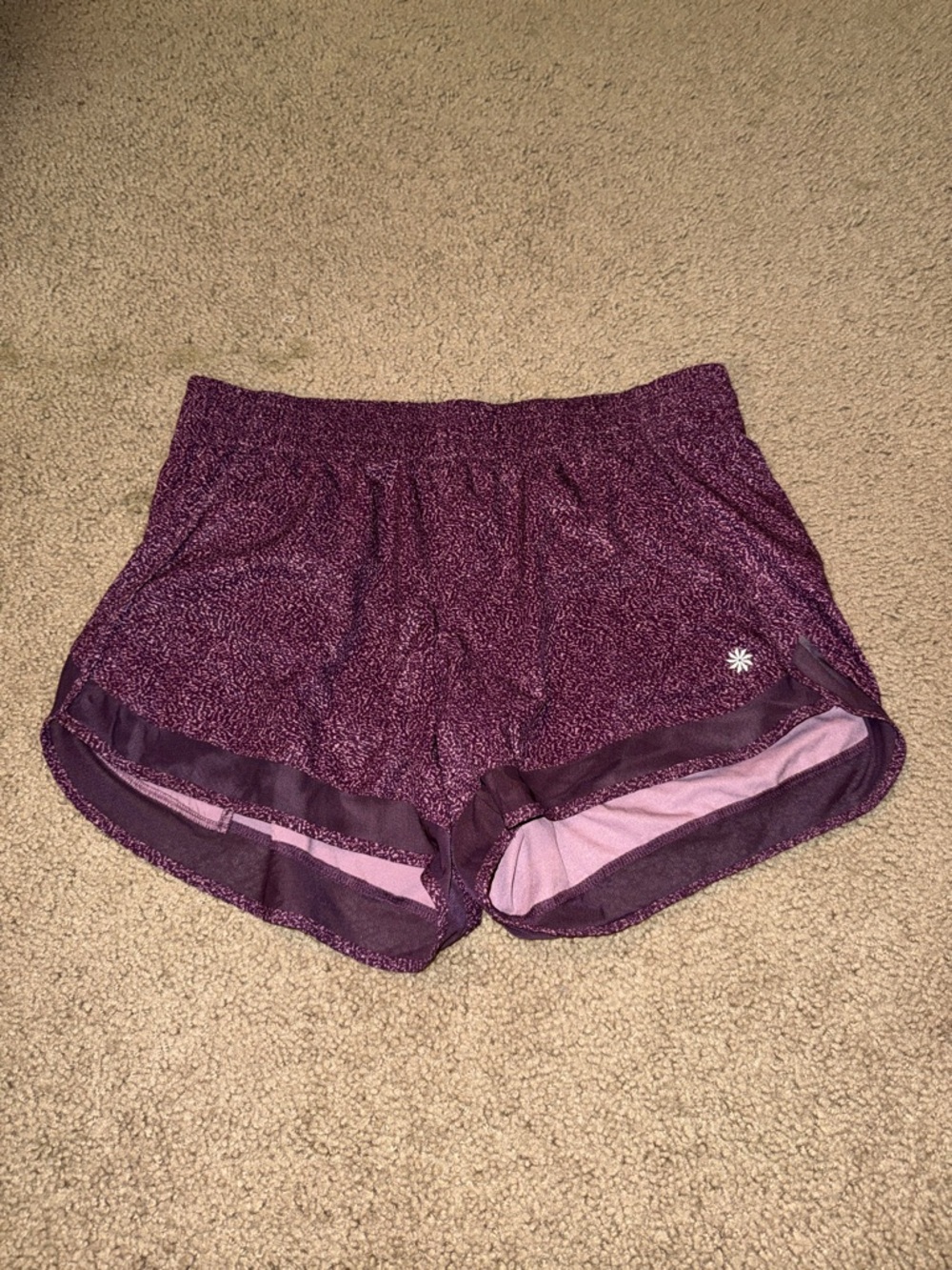 Athleta Purple Speckled Athletic Shorts